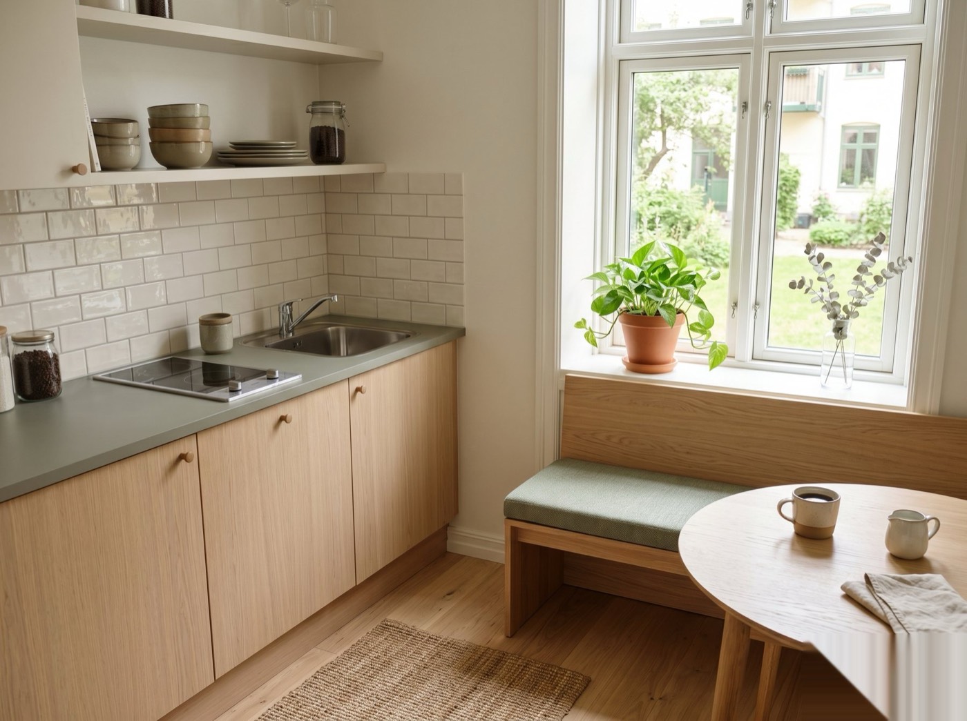 Kök i en av lägenheterna